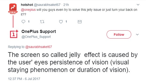 OnePlus backtracks on the "Jelly effect" again. (Update: not really)