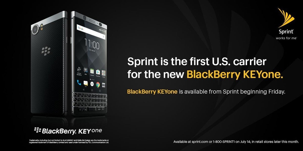 BlackBerry KEYone now available at Sprint for $528 or $22 per month