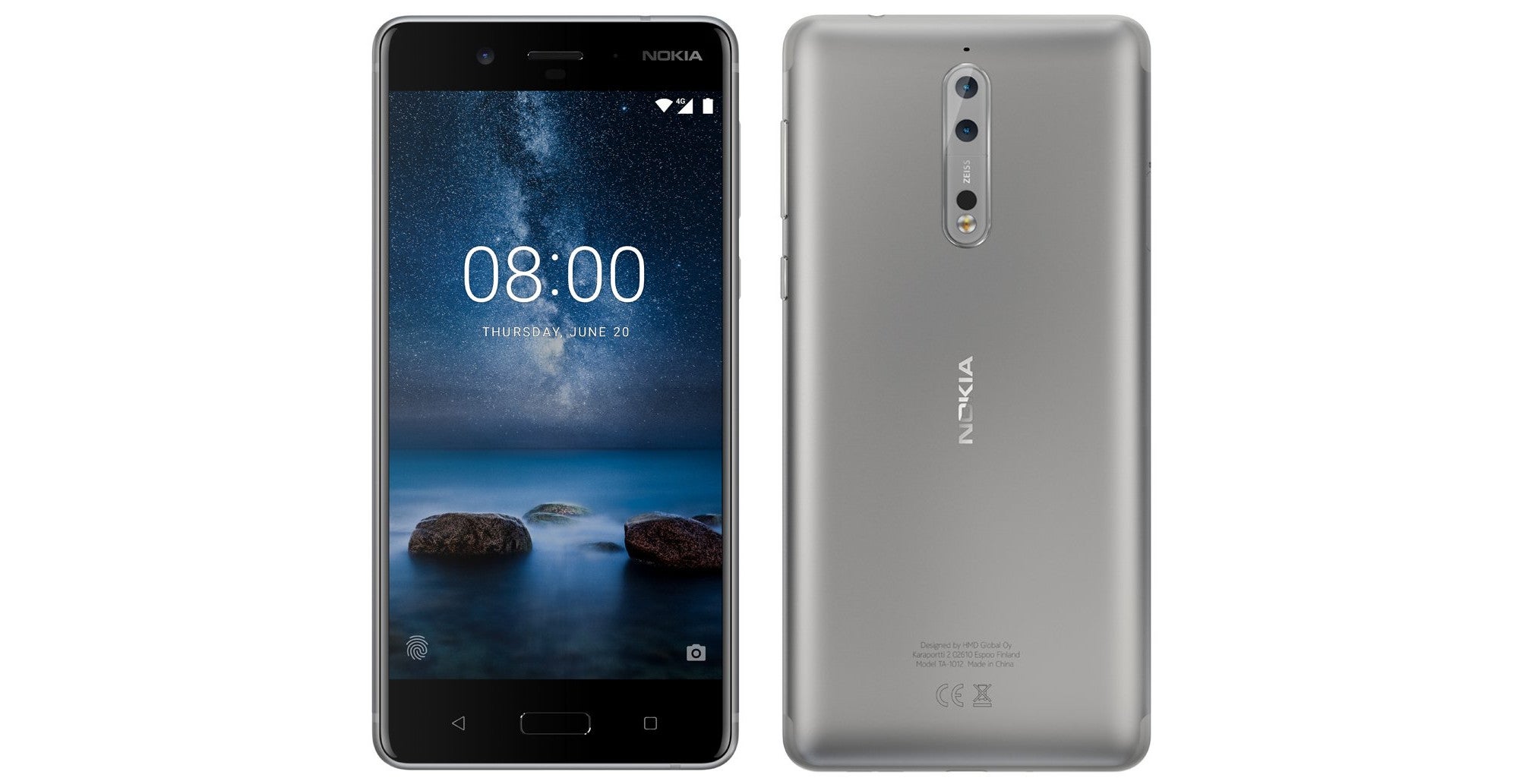 Here is the silver version of the upcoming Nokia 8 flagship