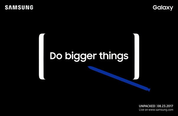 Official Samsung Unpacked invite confirms Infinity Display and S Pen for the Note 8. - Galaxy Note 8's latest render reveals a terrible fingerprint scanner position