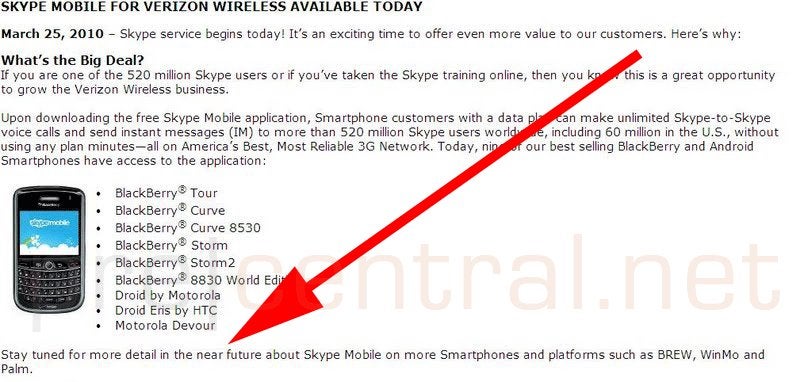WebOS and Windows Mobile still in the loop of getting Skype?