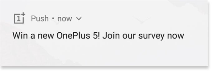 OnePlus owners are getting &quot;spammed&quot; with notifications to join a survey to win a OnePlus 5 [Updated]