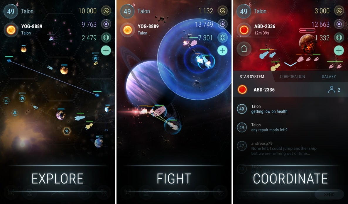 Hades' Star is a mobile MMO strategy, which kind of reminds us of EVE Online