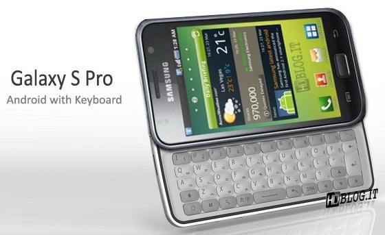 Mock-up of Galaxy S Pro courtesy of AndroidHDBlog - Samsung adding QWERTY keyboard for Galaxy S Pro?