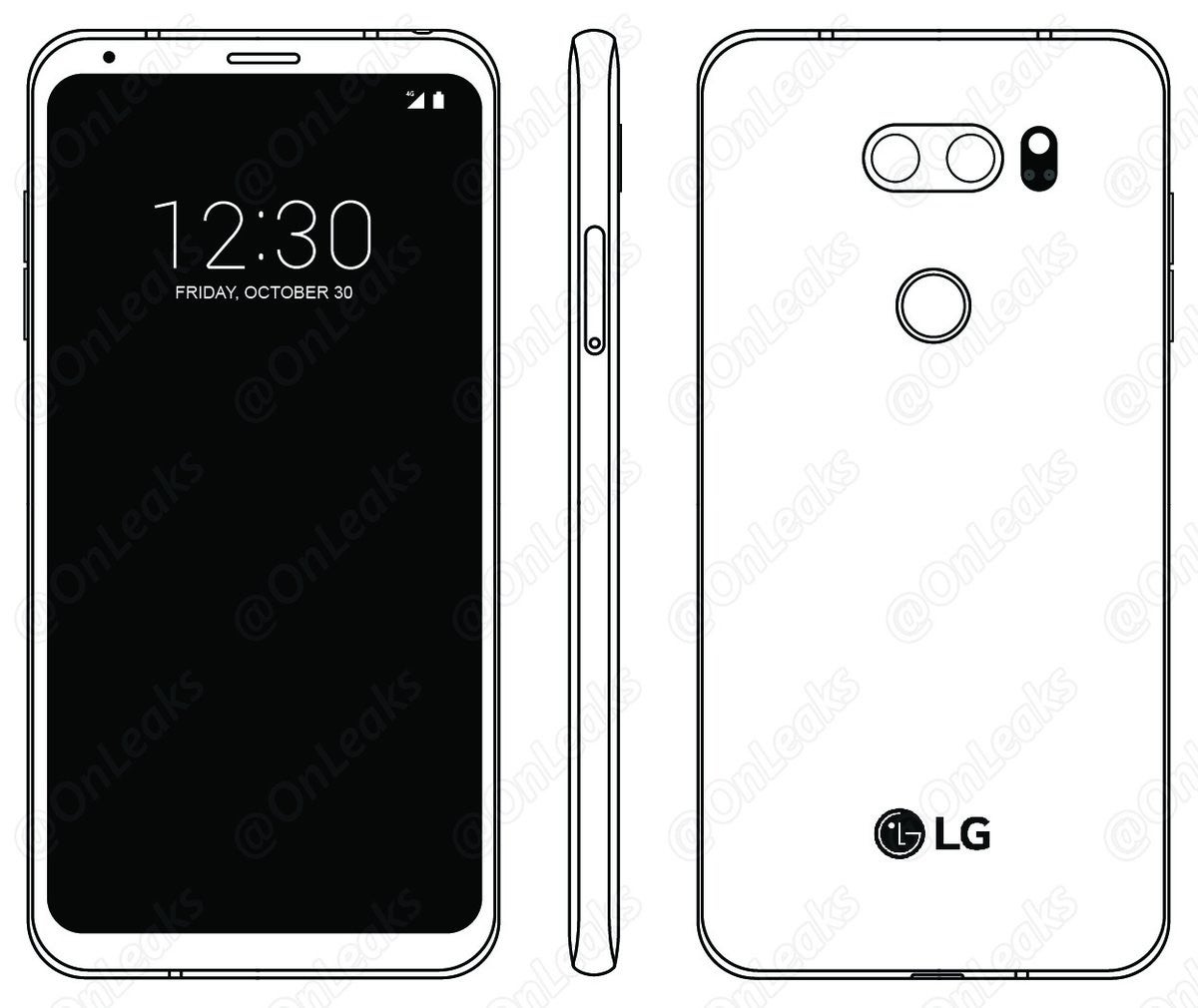 LG V30 as reportedly seen in the phone&#039;s manual - LG V30 schematic leaks: Dual rear camera remains a staple, but no sign of a secondary display