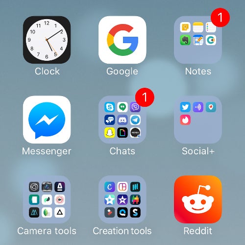 Results: do you use folders to store your apps? How many?