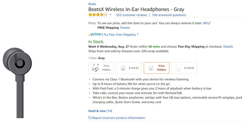 Deal: BeatsX wireless in-ear headphones cost less than $100 on Amazon