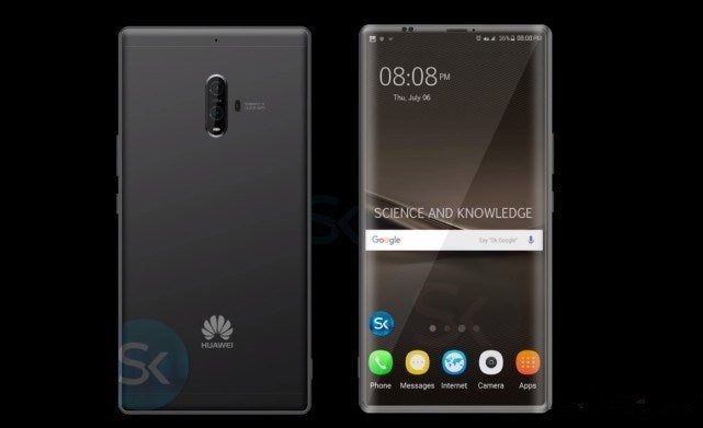 This Mate 10 concept image depicts the EntireView display that Huawei trademarked recently - Huawei sees the LG FullVision and Samsung Infinity, raises them &#039;EntireView Display&#039; for Mate 10