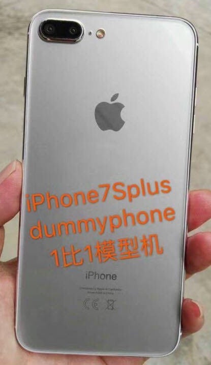 iPhone 7s Plus dummy unit captured in live pictures shows its shiny glass back side