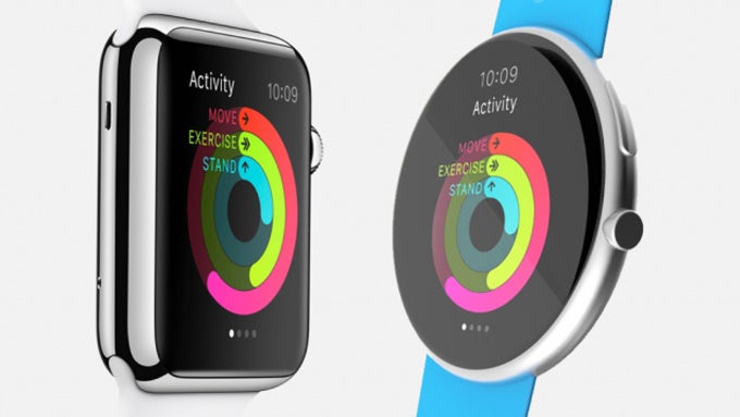 Artistic mock-up of a round Apple Watch alongside the current form factor - Apple Watch Series 3 could feature brand new form factor, coming along with new iPhones