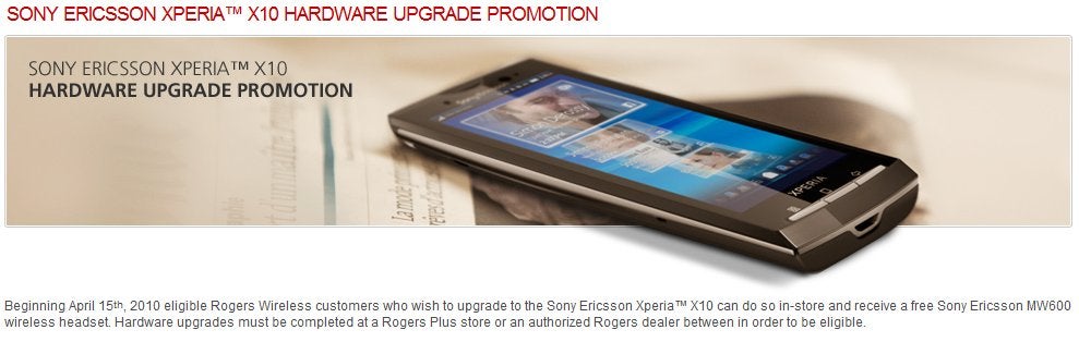 Sony Ericsson Xperia X10 going on sale April 15 through Rogers