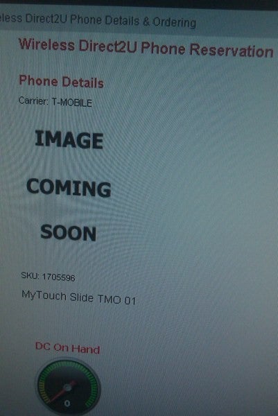 RadioShack&#039;s system indicates myTouch Slide is coming?