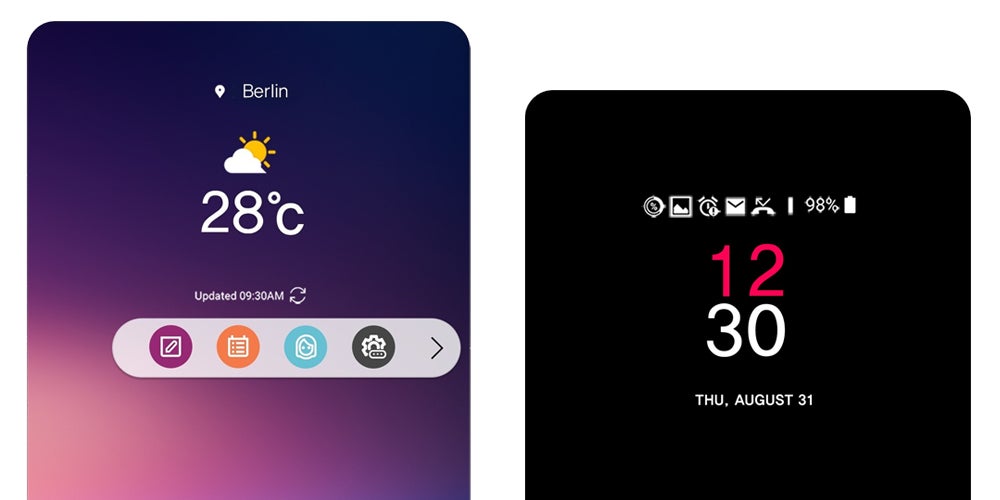 This is LG V30's new ticker "display"