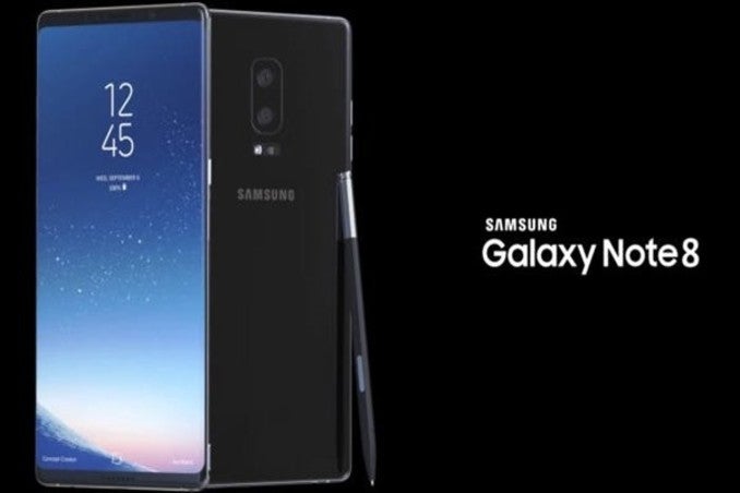 The Samsung Galaxy Note 8 could look like this render when the phablet is unveiled next week - Samsung Galaxy Note 8 rumored to have 12MP and 13MP cameras on back with OIS and 2X optical zoom
