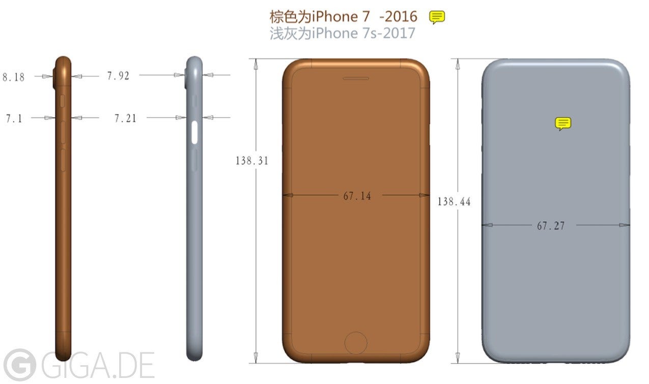 Leaked iPhone 7s dimensions show a larger, thicker chassis because... glass