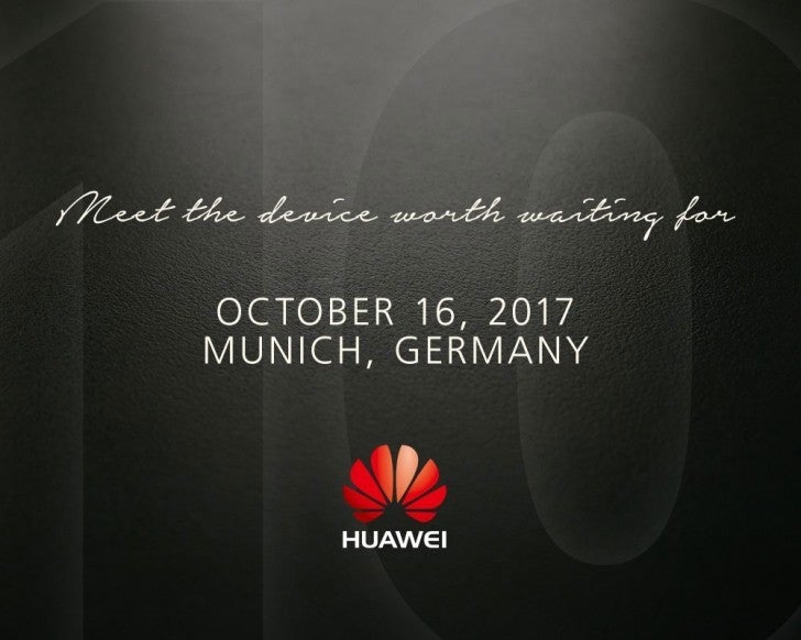 Alleged official invitation claims Huawei Mate 10 will be announced on October 16