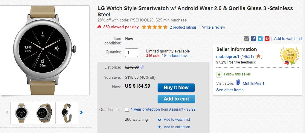 Insane deal: Grab the LG Watch Style for just $108 (more than $140 off)