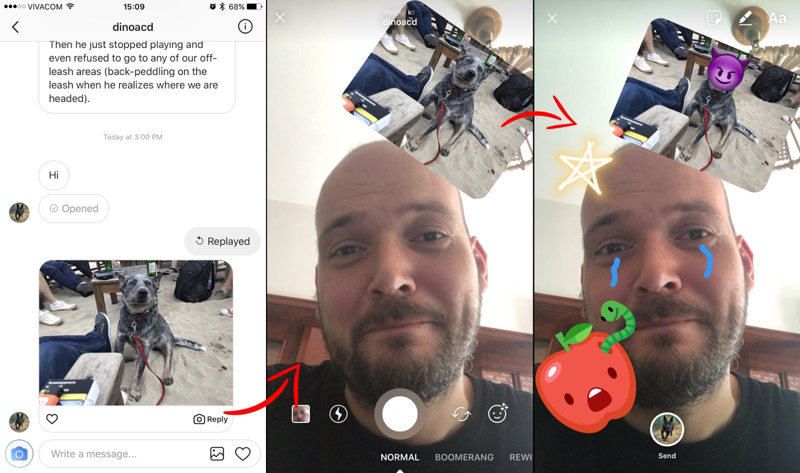 Instagram adds fun photo reply feature to its DM interface