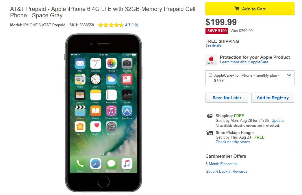 Deal: Get the 32GB iPhone 6 with AT&amp;T prepaid service for $199.99