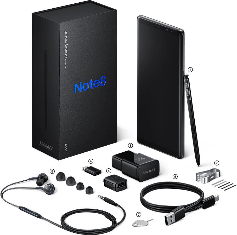 Samsung Galaxy Note 8: here is what's in the box
