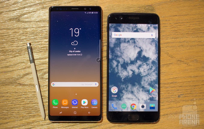 Samsung Galaxy Note 8 vs OnePlus 5: first look