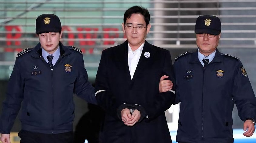 Samsung's heir Lee Jae-yong sentenced to 5 years in prison for bribery and corruption