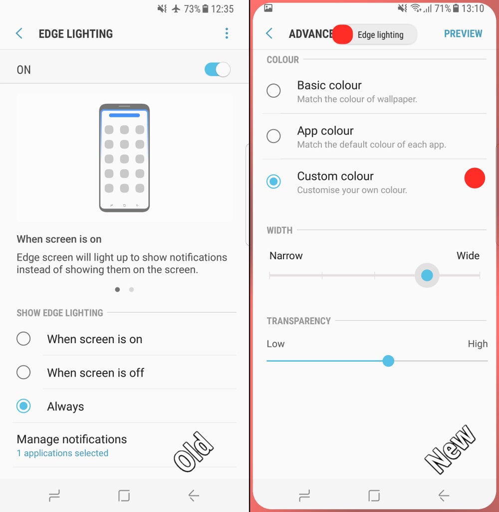 Galaxy S8 Edge Lighting updated: it's now cooler