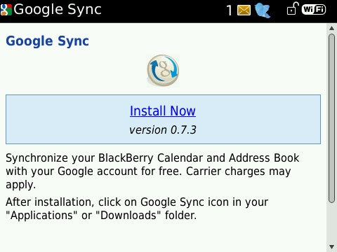 Google Sync for BlackBerry gets updated to version 0.7.3