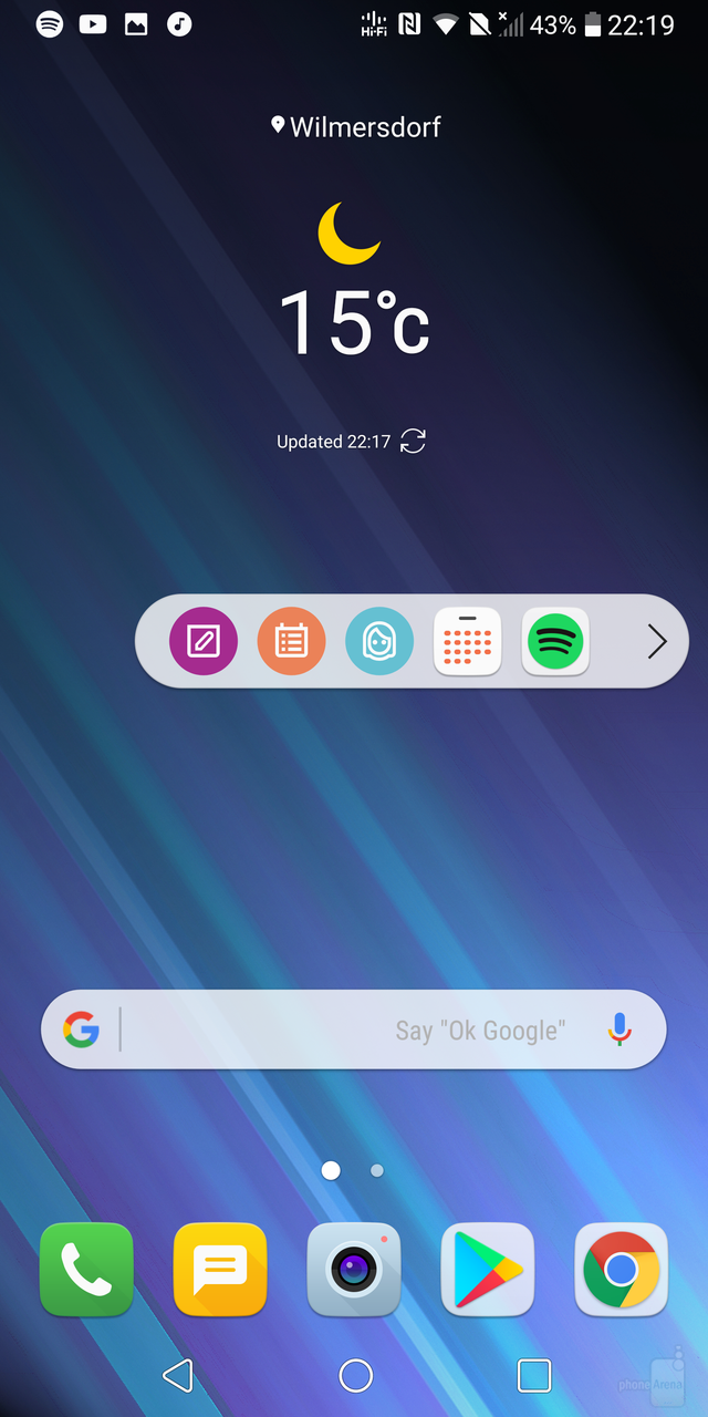 The floating bar hosts shortcuts to apps and features - LG V30 Floating Bar overview: what it does and how it works