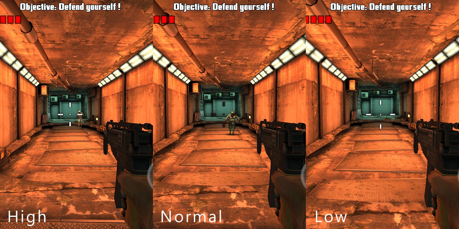 High, Normal and Low resolution settings in Dead Trigger - LG V30's "Game Tools": What is it and how to use it?