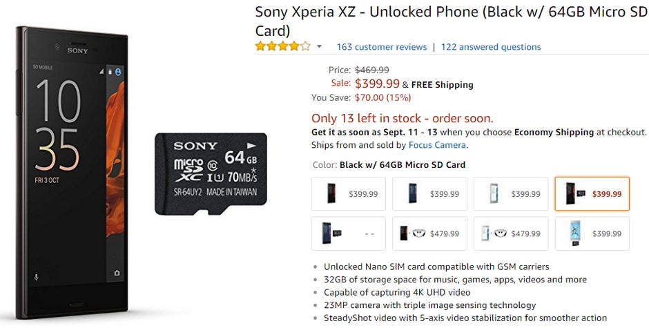 Deal: Sony Xperia XZ (US variant) now costs $399