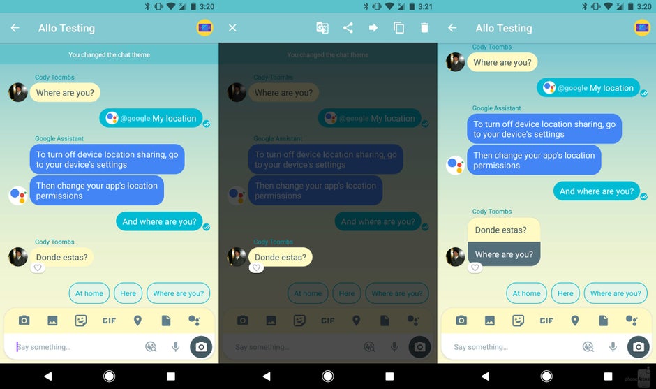 How automatic translations work in Allo - Google Allo is getting in-chat translations, adaptive icon support