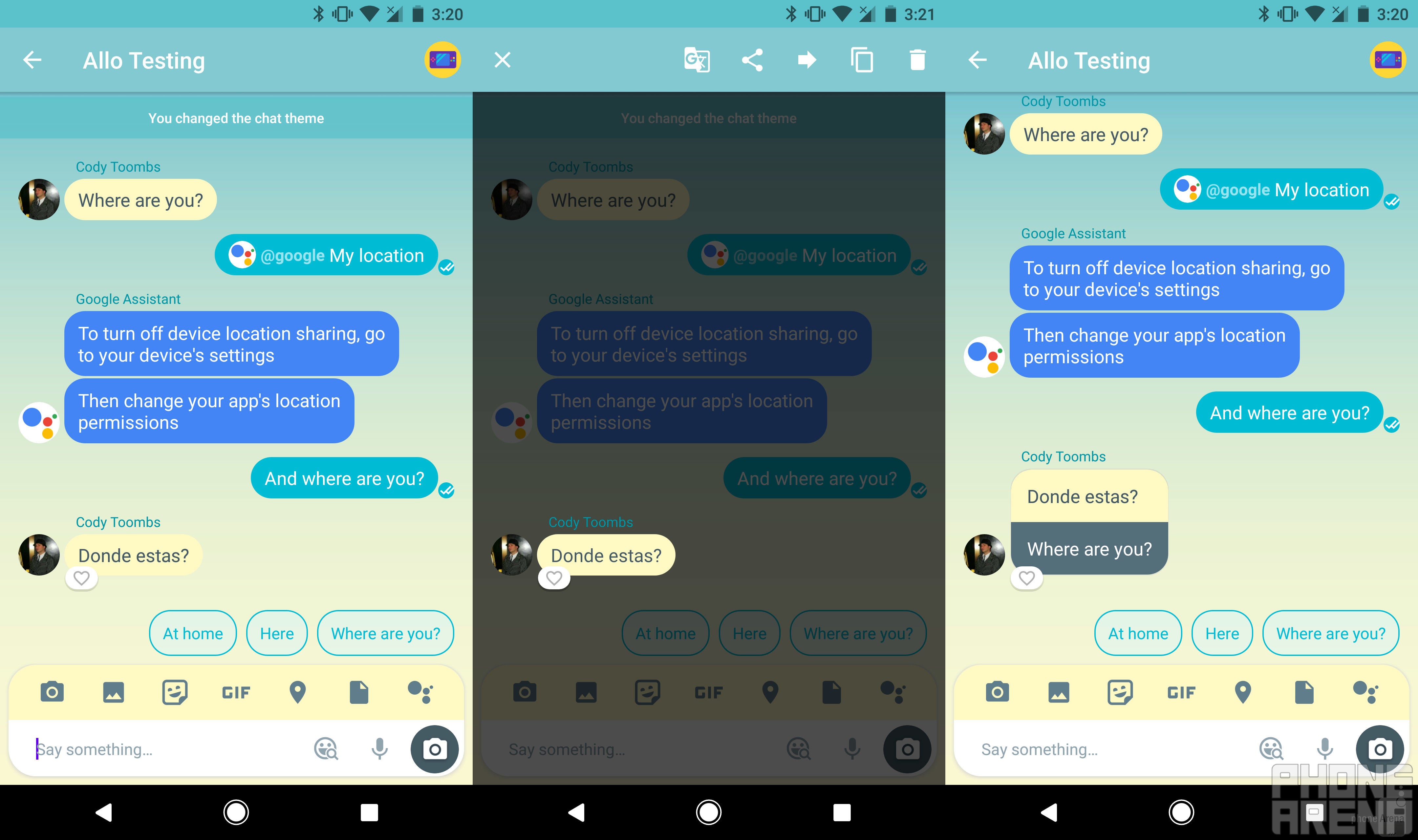 How automatic translations work in Allo - Google Allo is getting in-chat translations, adaptive icon support