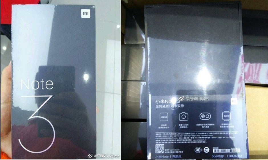 Xiaomi Mi Note 3 leaked retail box confirms Snapdragon 660 CPU and 6GB RAM inside
