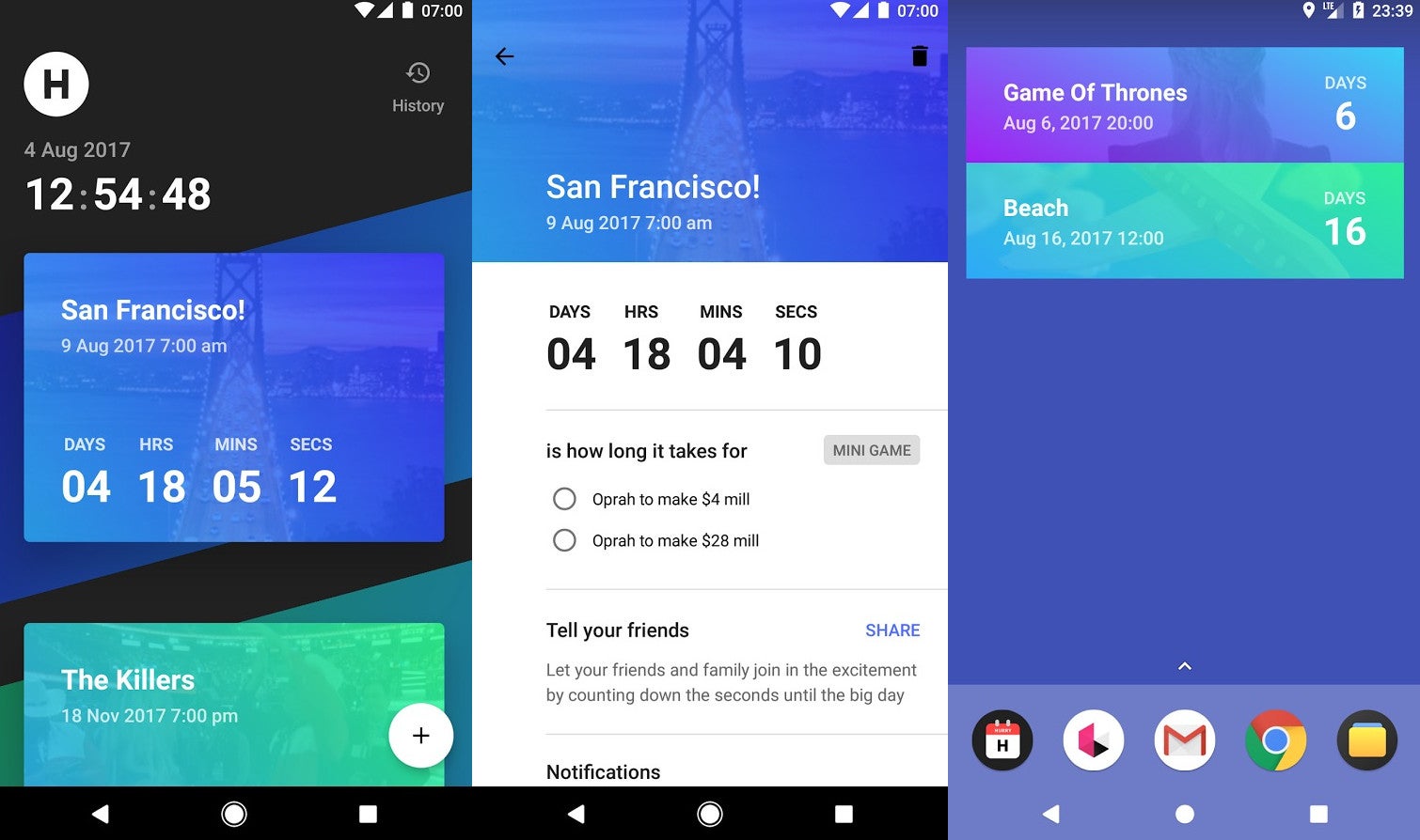Spotlight: Never miss a thing with Hurry, the most stylish countdown app we've seen to date