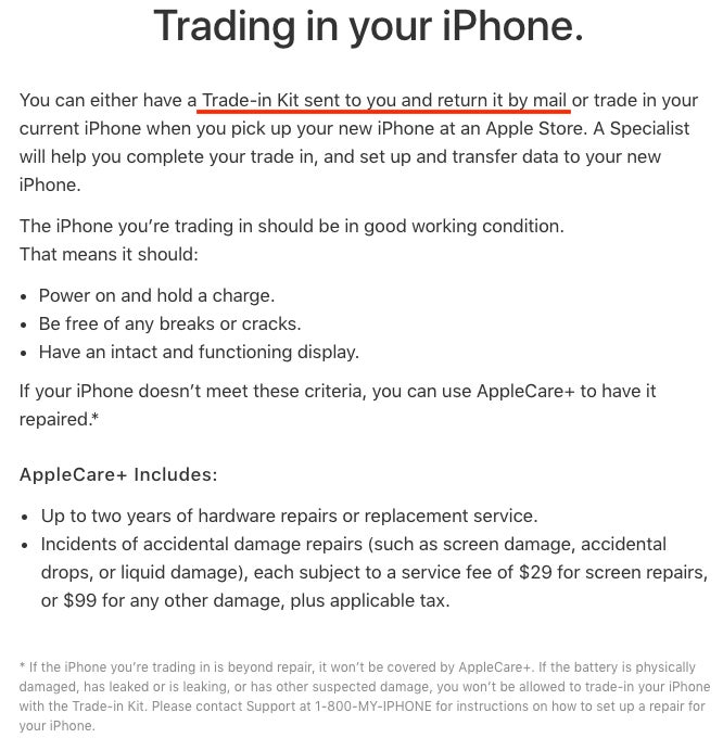 Apple will let you trade in your old iPhone for an iPhone X or iPhone 8 by mail