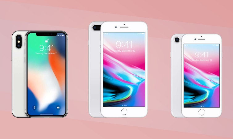 From left to right, the iPhone X, iPhone 8 Plus and the iPhone 8 - KGI cuts its Apple iPhone X shipping estimates for Q3 and all of 2017