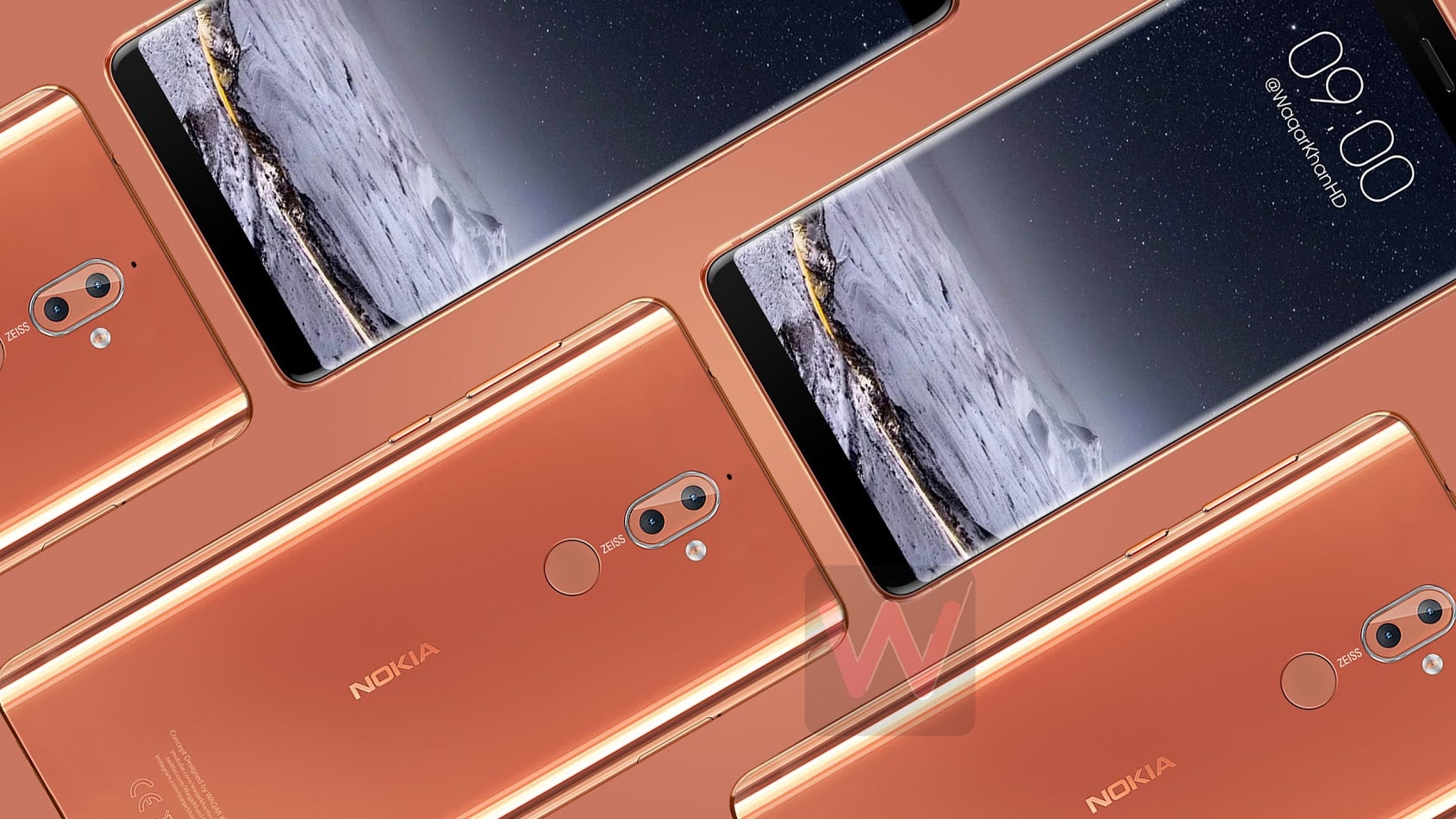 Nokia 9 unofficial render by Waqar Khan - Nokia 9 mock-up and renders emerge, might give us a first look at the handset