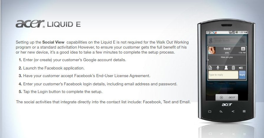 Rogers confirms that the Acer Liquid e is coming soon