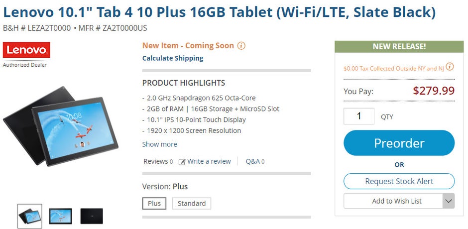Lenovo's Tab 4 8 and 10 Plus tablets launched in the US at reasonable prices
