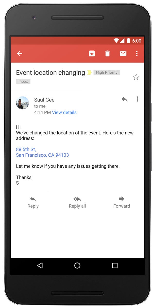 Google turns phone numbers, contacts and addresses in Gmail and Inbox into  clickable links - PhoneArena