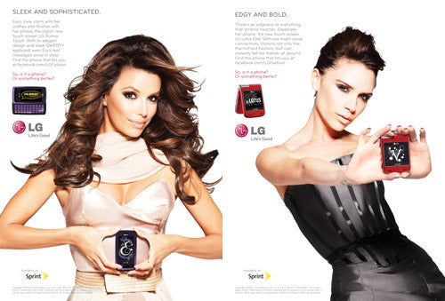 LG Rumor Touch &amp; Lotus Elite getting the love from Victoria Beckham &amp; Eva Longoria