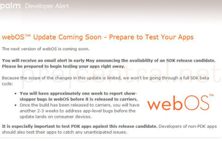 Next webOS build coming in late May, early June?