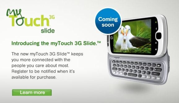 T-Mobile myTouch 3G Slide is officially announced &amp; expected to launch in June