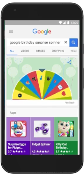 Spin Google's spinner for its 19th birthday and play one of the company's famous Doodle games - Celebrate Google's 19th birthday with 19 games celebrating past Doodles