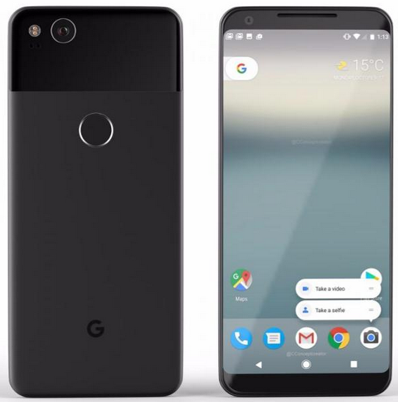 Render of the Google Pixel 2 XL - Rumored specs leak for the Google Pixel 2 and Google Pixel 2 XL