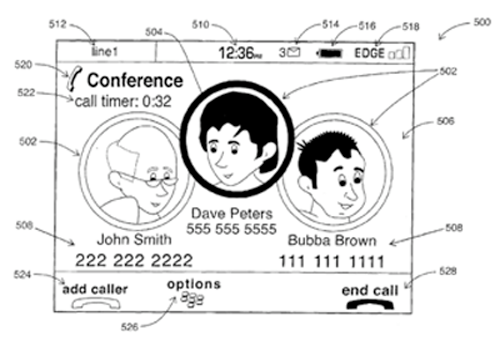 RIM re-files patent for conference call UI
