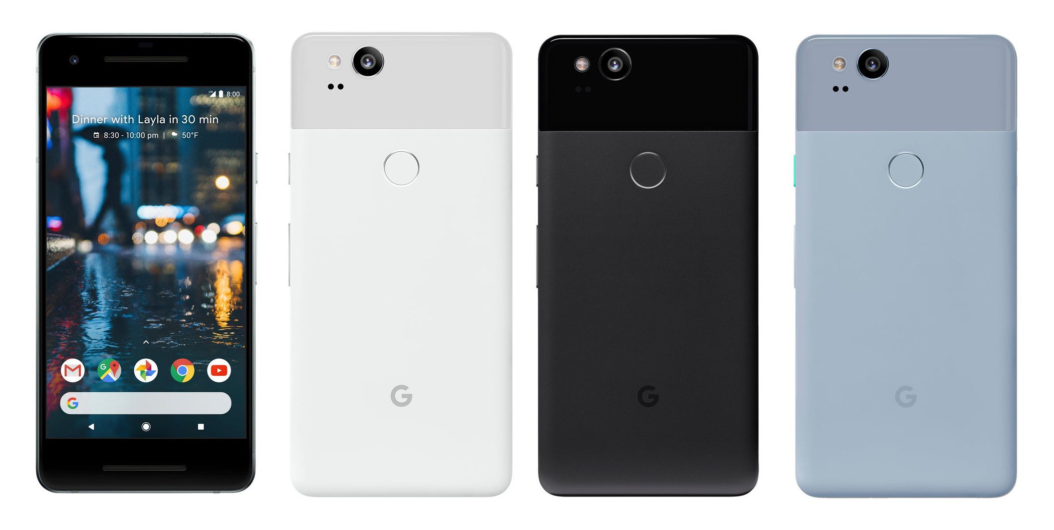 Google Pixel 2 in Clearly White, Just Black, and Kinda Blue - Google Pixel 2 goes official: Android Oreo showcase and possibly the best camera on a phone