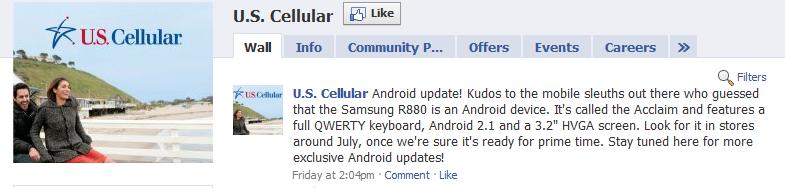 U.S. Cellular to get exclusive mid-range Android device from Samsung