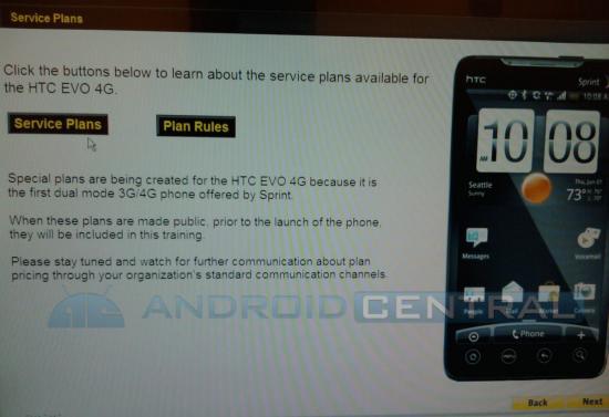 Sprint is currently figuring out new plan offerings for the HTC EVO 4G?